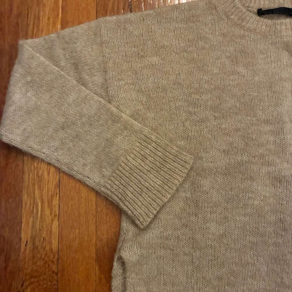 Jenny Kayne Alpaca Wool Boyfriend Sweater in Oatmeal-XS - Picture 6 of 12